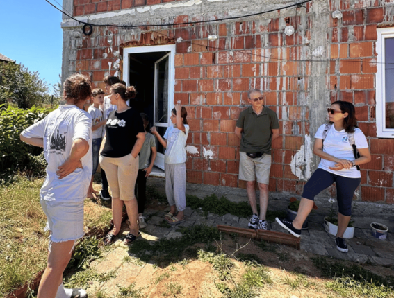 In Kosovo with a group of volunteers